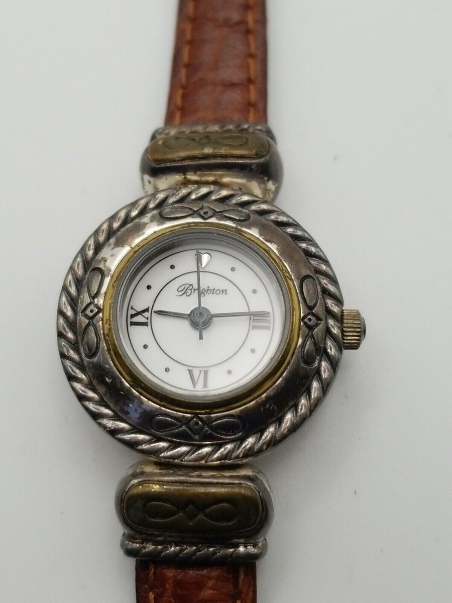 Brighton Cody Women Watch Reversable Faux Leather Silver 