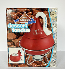 Hershey Chocolate Besos Postre Fondue Olla Plato Tenedores Soporte Candelabro 2006
