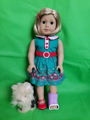 Long Blonde American Girl Doll With Short Blonde Hair American