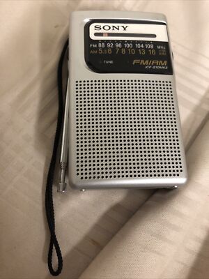 Sony Portable FM/AM Transistor Pocket Radio Silver ICF-S10MK2 Tested ...