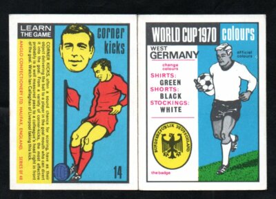 ANGLO BUBBLE Kaugummi Fußball WELTMEISTERSCHAFT 1970 LIVERPOOL FC Ian Callaghan # 14