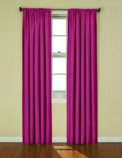 NEW Eclipse Kids Kendall Blackout Window Curtain Panel, Rasperry Pink, 42x84