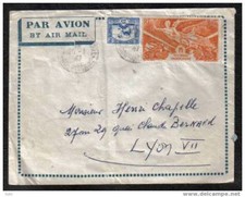 Enveloppe Par Avion INDOCHINE - CAD du 20-1-1947 - 2 timbres