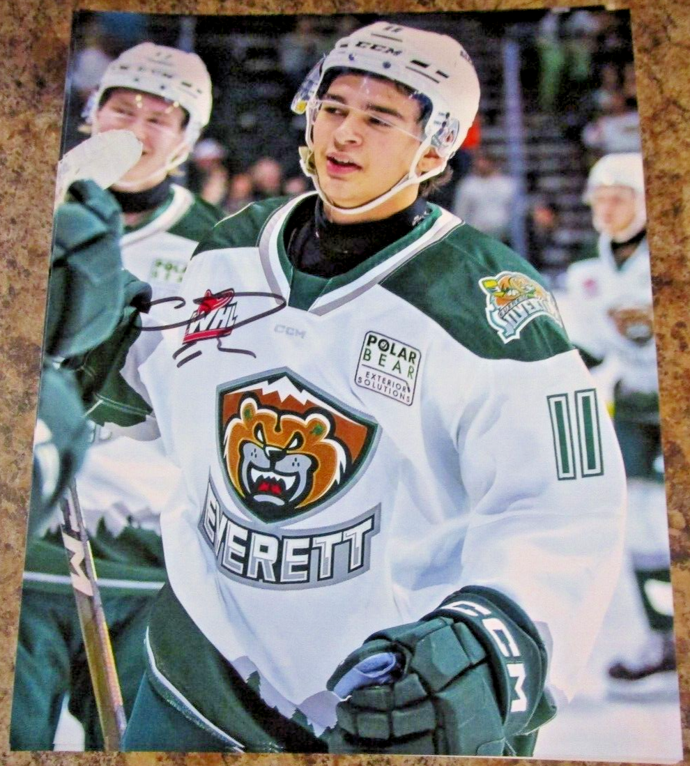 CARTER BEAR SIGNED 8x10 MATTE PHOTO EVERETT SILVERTIPS DETROIT RED