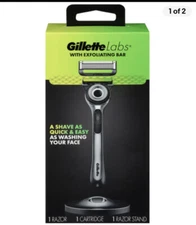 Gillette Labs with Exfoliating Bar Razor (1 Razor, 1 Razor Stand + 1 Cartridges)