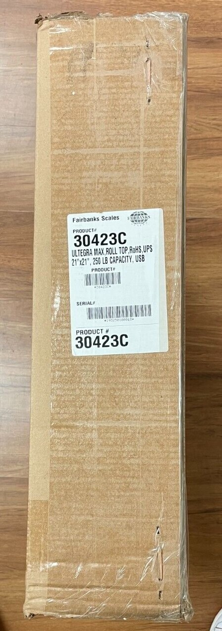 New sealed Fairbanks Scales Ultegra MAX 21x21, 250lb capacity Roller Top 30423C