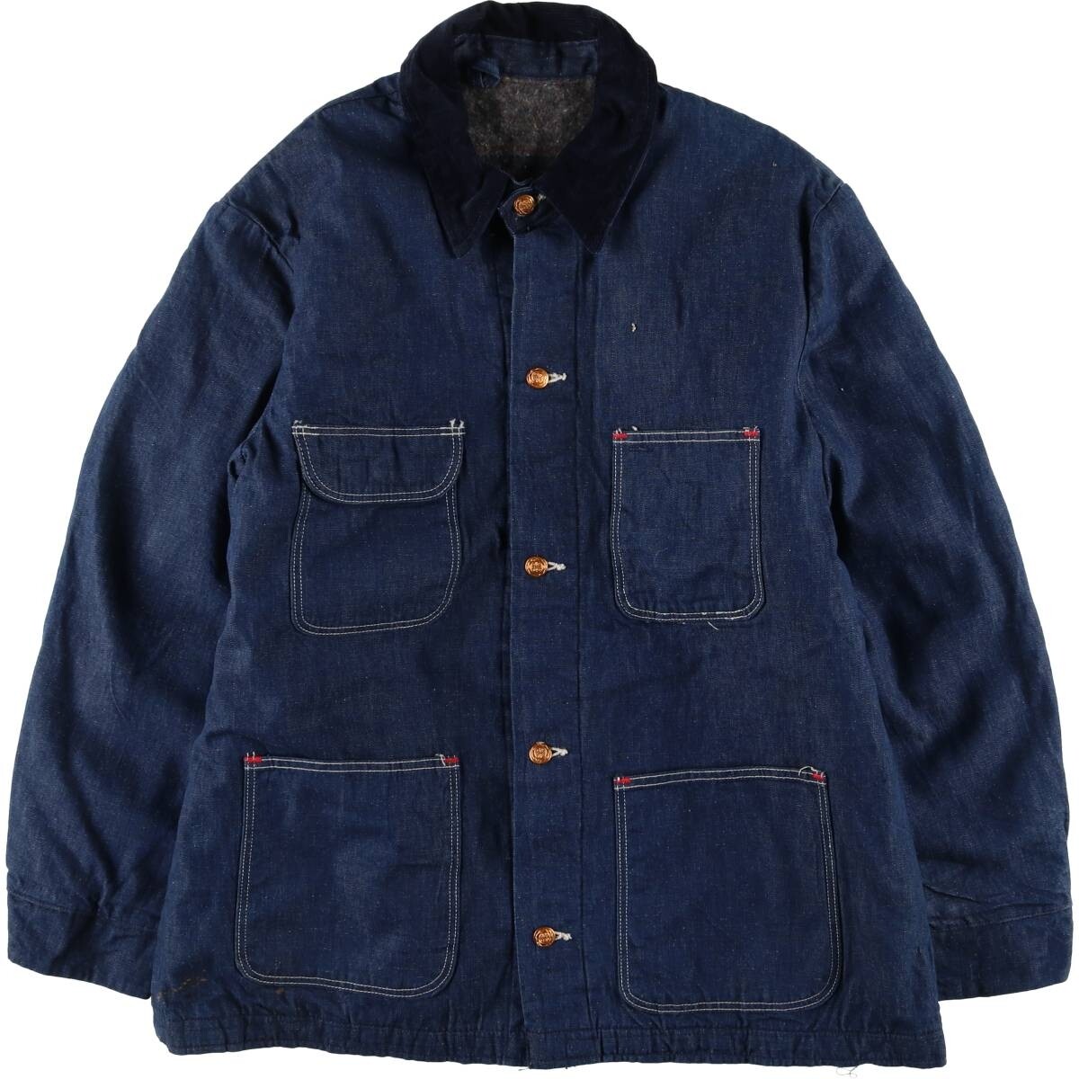 Casey jones カバーオール Wrangler 70'S Wrangler Casey Jones Bat Dye Denim Coveralls Vintage