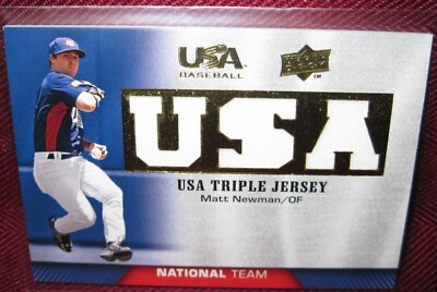 2009 UPPER DECK USA TRIPLE JERSEY #TJNT-MN MATT NEWMAN
