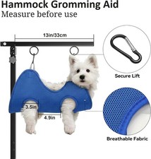 Foldable Dog Grooming Arm with Clamp: Adjustable Height 26"-40", Dog Grooming Ta