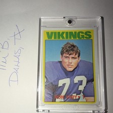 1972 Topps Ron Yary Minnesota Vikings NFL Base Set Football Card RC #104