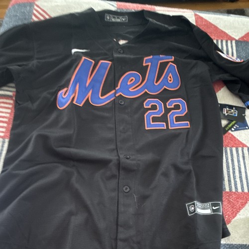 Nike New York Mets Juan Soto #22 Black MLB Baseball Jersey Men's XL