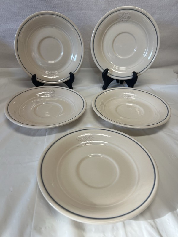 Noritake Keltcraft Ireland Kilkee Set Of Five Saucers #9109 Floral Butterfly
