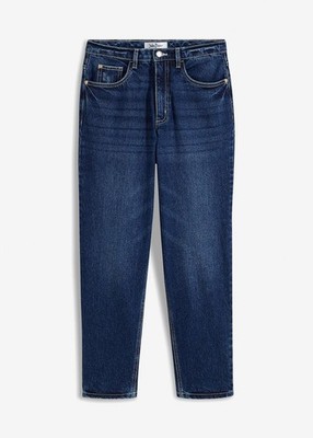 Mom Jeans High Waist Low Stretch cropped Gr. 52 Dunkelblau Damenjeans Hose Neu