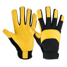 Leather Work Gloves Gardening Thorn Proof Builders Grip Hand Protection Safety