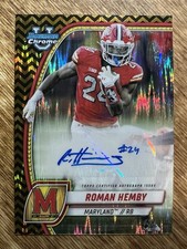 2024 Bowman Chrome U - ROMAN HEMBY - /24 Black Gold Stealth Auto Indiana 25 1st