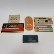 Motor Data calculator slide rule / AC winding postionvint lot 5 electric Chicago