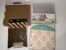 Chipboard Lot Of 4 Albums Chipboard Lush Mind's Eye Teresa Collins Glitz & Clear