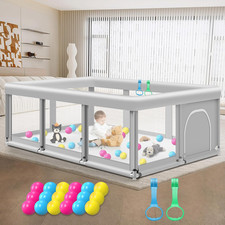 Large Baby Playpen for Babies and Toddlers, Playpen 74 50, Large Baby Play Yards
