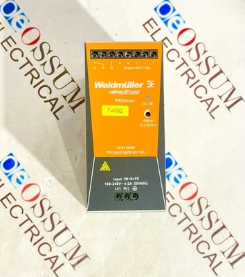 WEIDMULLER PRO MAX 240W 24V 10A SWITCHING POWER SUPPLY 1478130000 FREE FAST SHIP