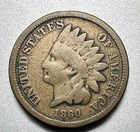 1860  INDIAN CENT  GOOD  #2451
