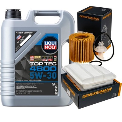 Inspektionspaket Liqui Moly Top Tec 4600 5W-30 5L für Toyota Auris 1.4 D-4D