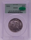 1943 Walking Liberty Half Dollar PCGS MS65 Old Green Holder CAC