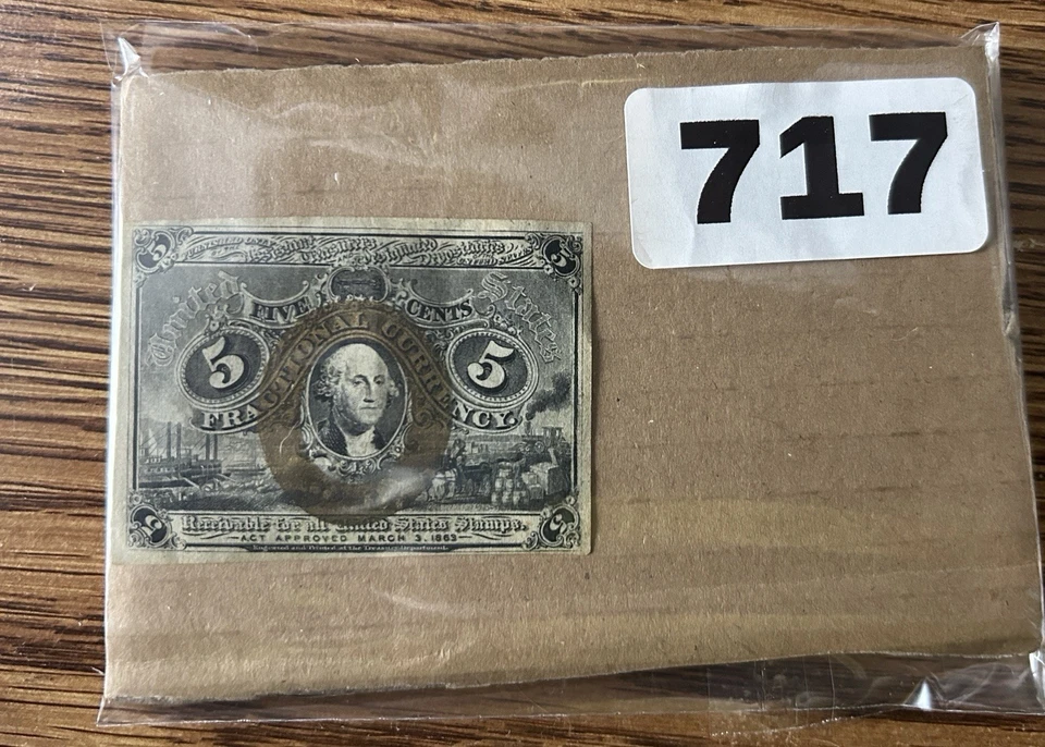 Second Issue 5 Cent Fractional note March 3rd 1863 very nice. - Image 3 of 3