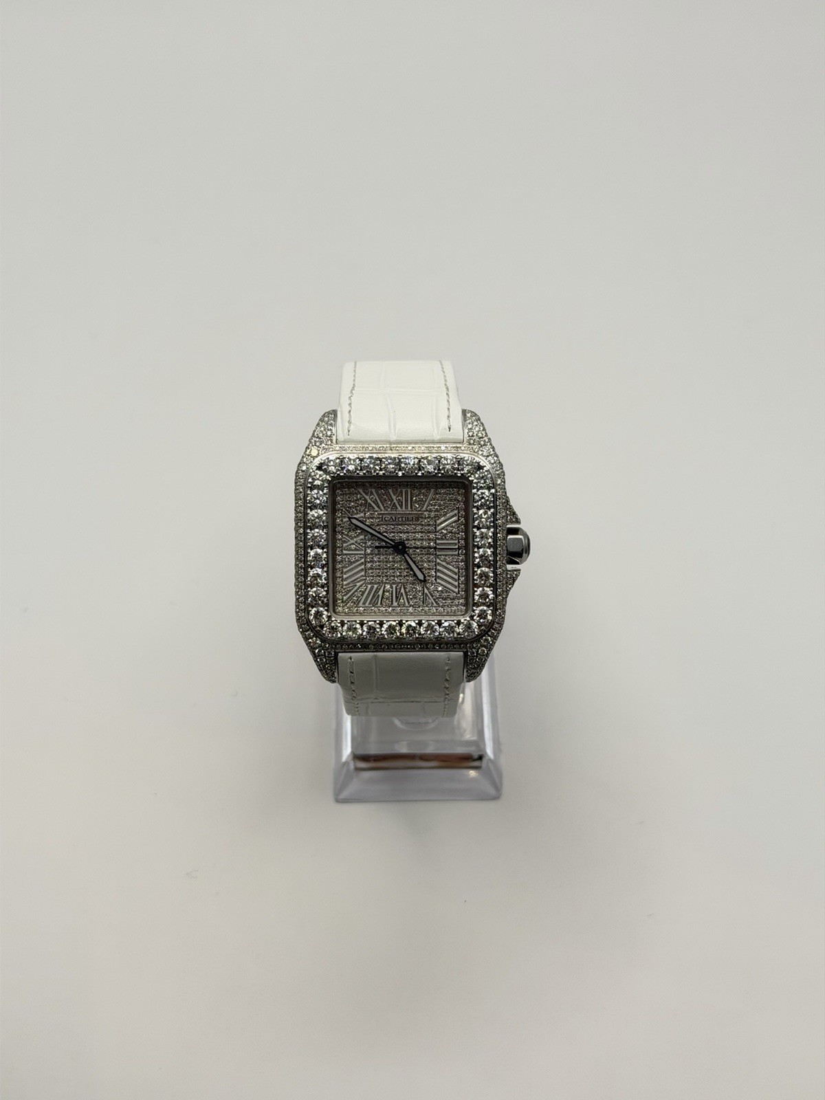 White Cartier Santos 100 XL VVS1