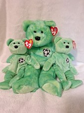 Set of 3!  Ty Kicks (the soccer bear) Beanie Buddy PLUS Two Kicks Beanie Babies