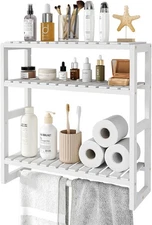 Over The Toilet Storage Bathroom Shelves Wall Mounted 3 Tier Space Saver Corner