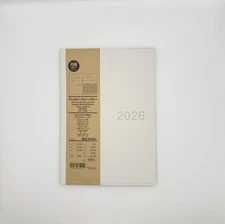 U.S. Seller! MUJI 2026 Monthly/Weekly Planner - White-Gray / Size A5
