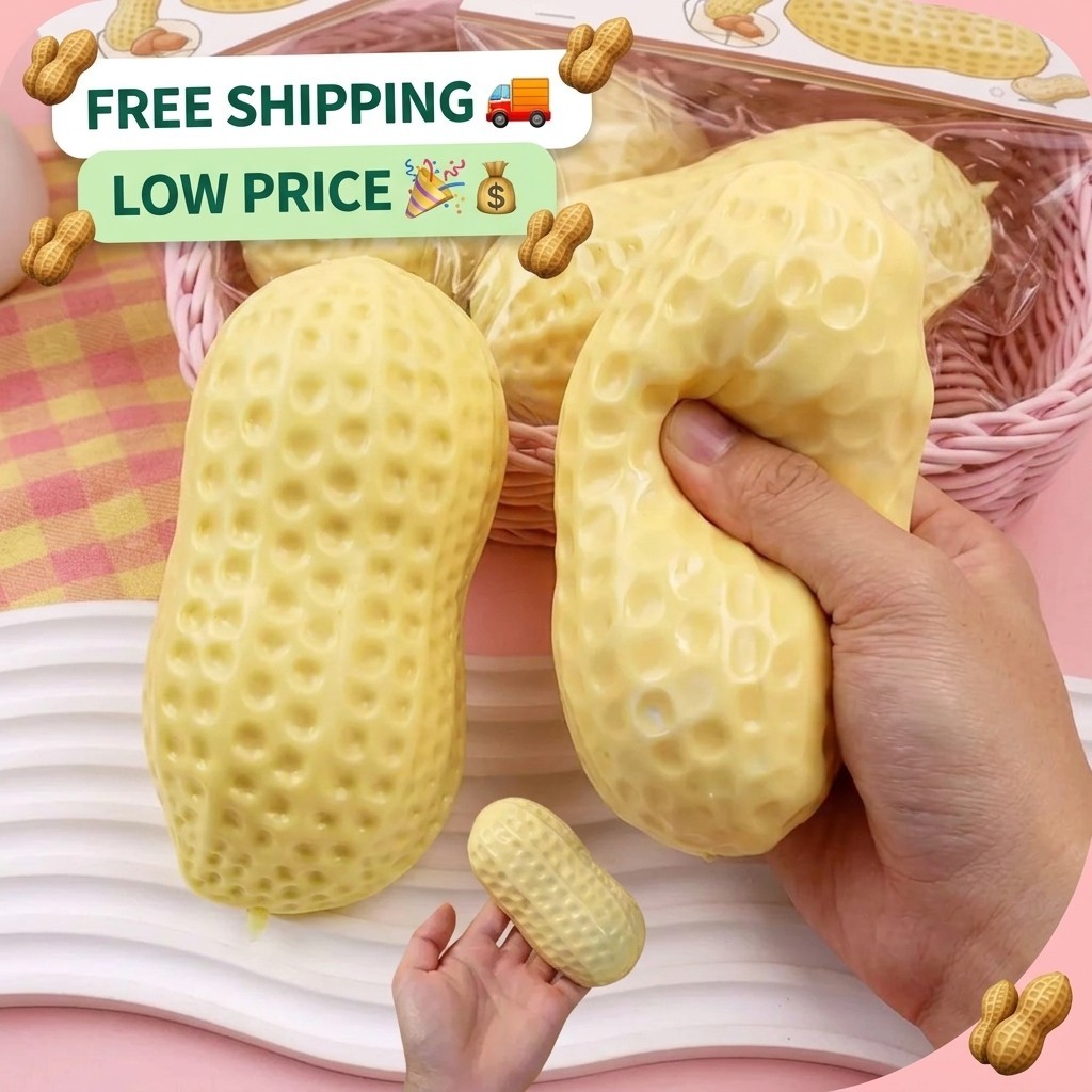 Peanut Squishy Stress Ball Anti Stress Fidget Toy Kids Adults -Low Price