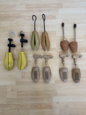 Mens Shoe Trees and Stretchers Wooden and Plastic Lot of 5 Pairs