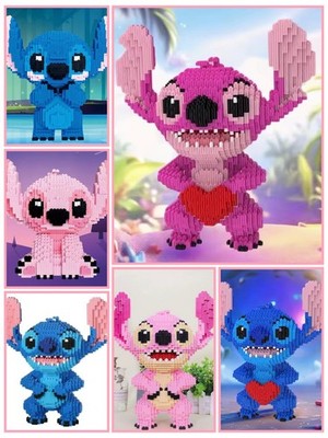 Stitch   und Angel   Building Blocks puzzle 3d bausteine anime disney lego