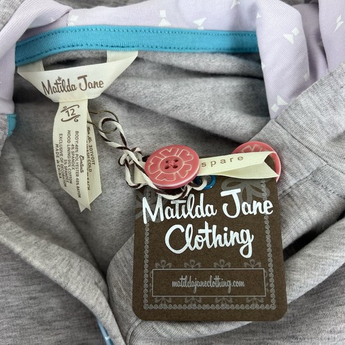 MATILDA JANE Girls Gray Candid Smiles Hoodie Jacket Top Size 12 NEW - Picture 6 of 10