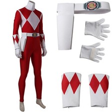Zyuranger Red Ranger Cosplay Costume Halloween Belt Holster Wristers Outfit Gift