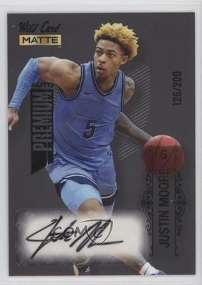 2022-23 Matte Draft Premium Black - Silver Foil /200 Justin Moore Auto 0x5w