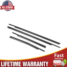 Door Belt Molding Weatherstrip For 2007-21 Toyota Tundra Double Cab New 4pcs