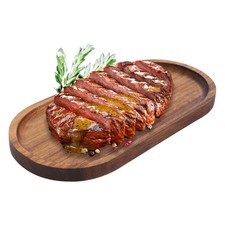 12 Pcs Wood Serving Tray Wooden Serving Platters Oval Charcuterie Boards