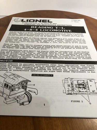 Lionel O Scale READING T-1 4-8-4 STEAM LOCOMOTIVE & TENDER 6-18006 w/ Box - Picture 6 of 9