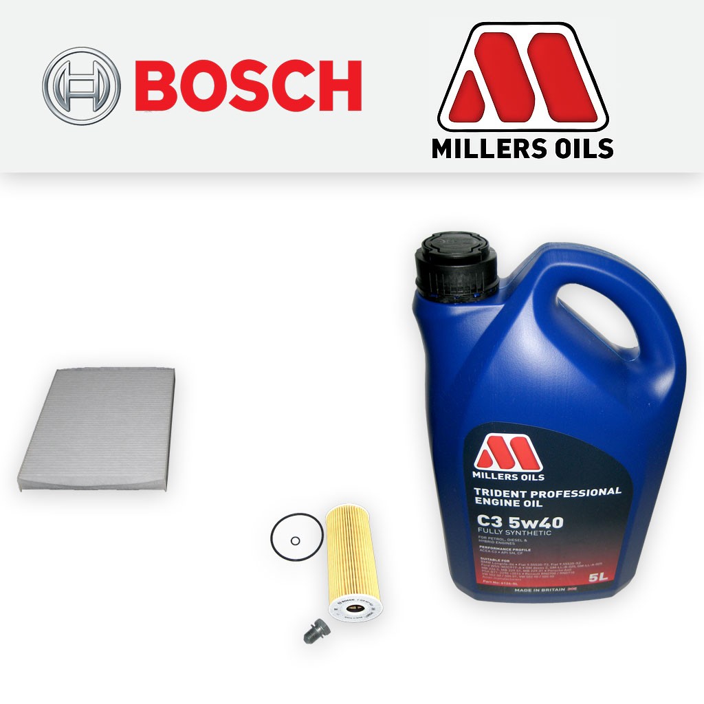 SERVICE KIT for AUDI A3 (8L) 1.9 TDI OIL CABIN FILTERS +5w40 LL OIL (1996-1997)
