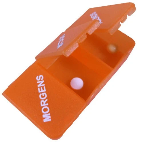 Tablettendose, Sundo Tablettendose orange-transparent, Medikamentendose - Bild 4 von 4