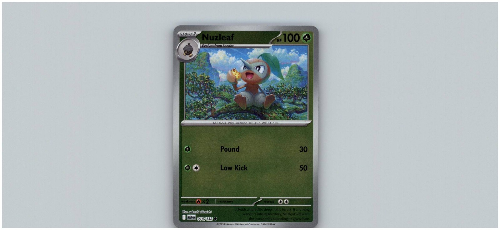 ME01: Mega Evolution #014/132 Nuzleaf Reverse Holo