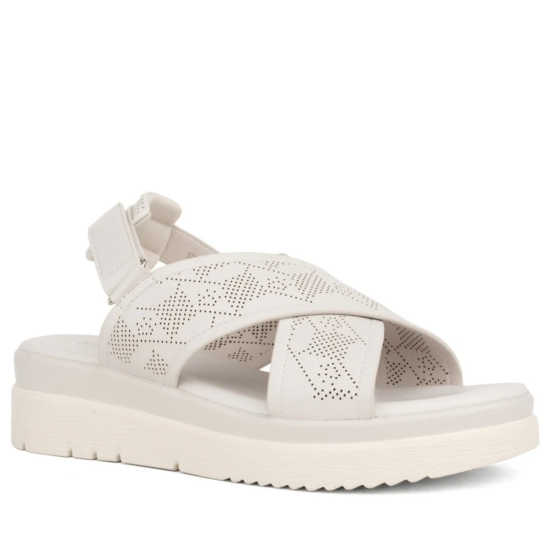 Stella New York Women's White Wedge Open-Toe Sandals Fashion STE600125134