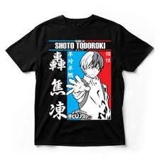 Image of Shoto Todoroki Anime T Shirt My Hero Academia Graphic Tee UK