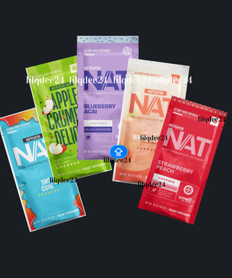 PRUVIT Ketones Sno Cone, Blueberry Acai, White Peach Charged 5 Pack Variety!