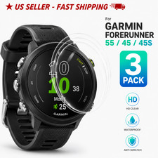 Garmin Forerunner 55 45 45S Screen Protector Hydrogel 3 Pack HD Clear