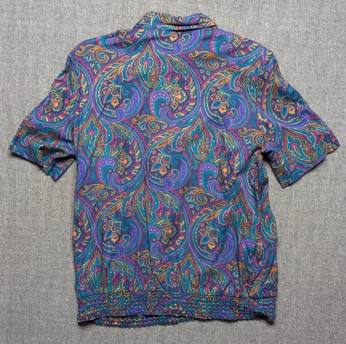 Alfred Dunner 3 Piece Vintage 90s Jacket Windbreaker 12 Blue Paisley Gold - Picture 9 of 17