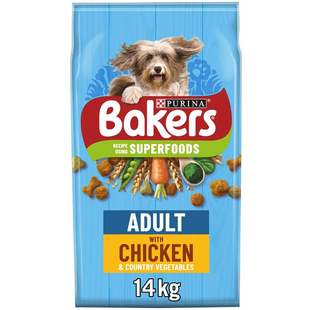 Bakers Chicken with Vegetables Dry Adult Dog Food 14kg