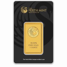 1 oz. Gold Bar - Perth Mint - 99.99 Fine in Assay 5000.00 per troy oz